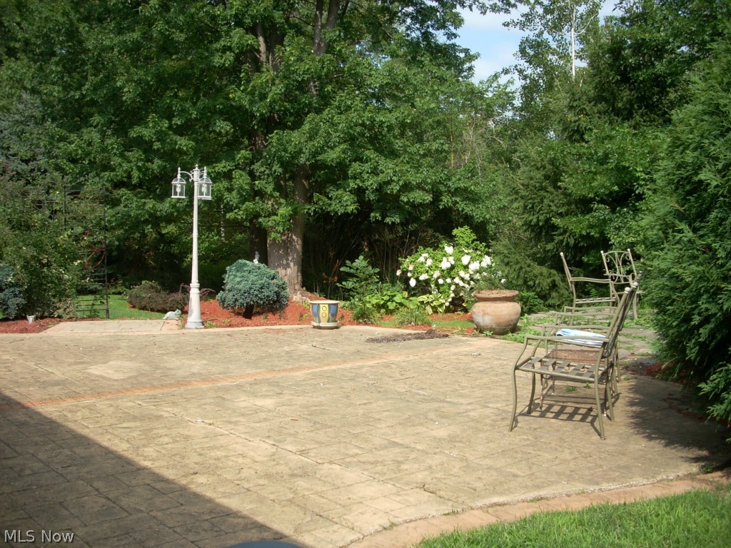 6931 North Ridge Road East Geneva, OH 44041 - Photo 4 of 25 Nice brick patio in the lavishly landscaped and secluded back yard.