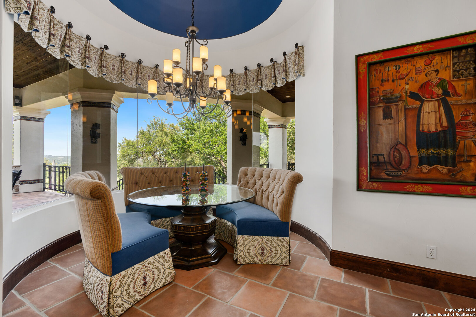 211 Augusta Boerne, TX 78006 - Photo 31 of 59 a dining room with furniture and a large window