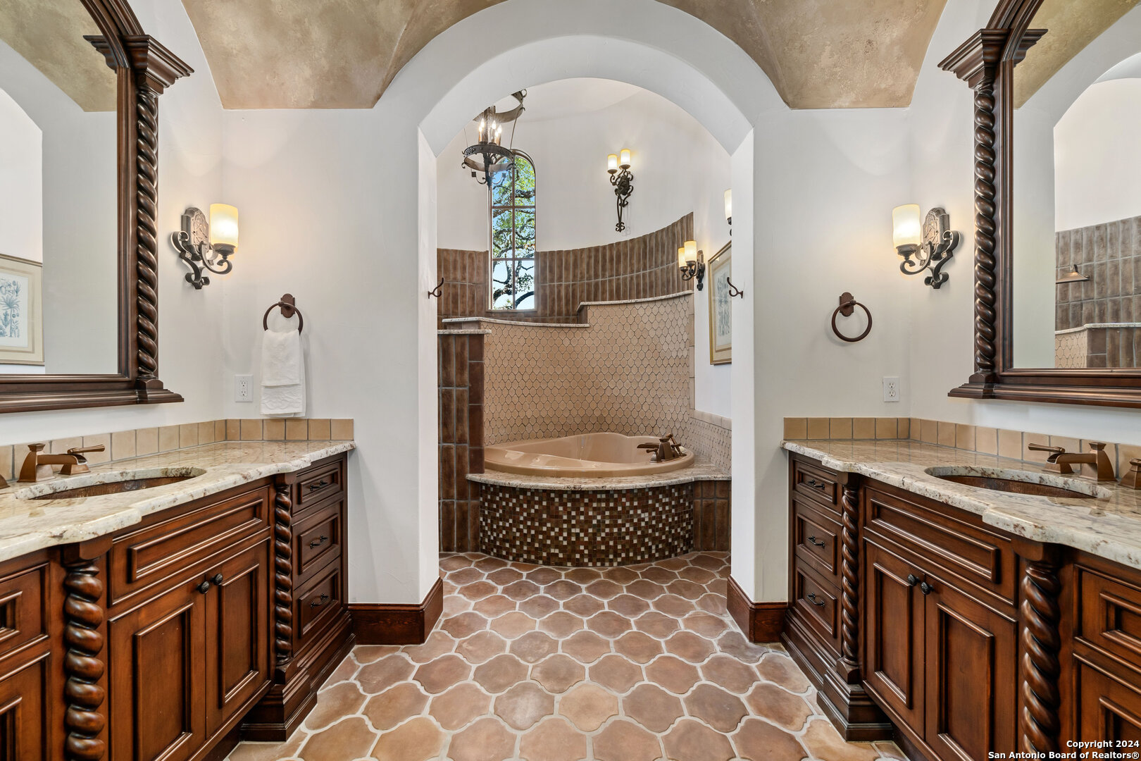 211 Augusta Boerne, TX 78006 - Photo 38 of 59 a bathroom with a sink and a mirror
