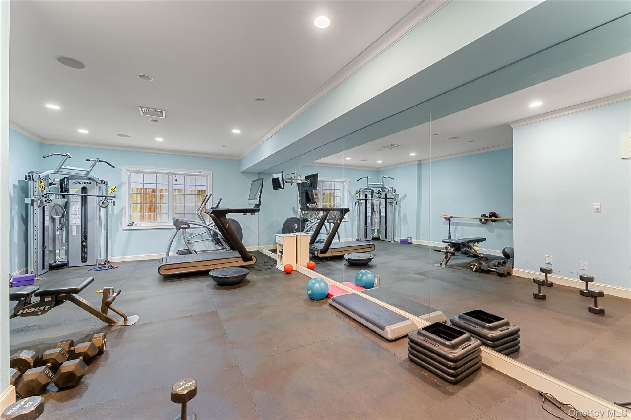 35 Eton Road Scarsdale, NY 10583 - Photo 30 of 43 Gym with mirrored walls