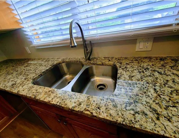 a close view of sink and tap