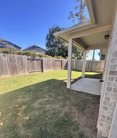 a backyard of a house