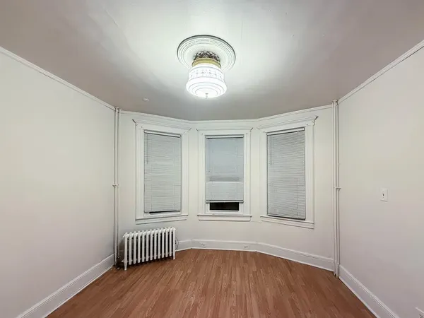 an empty room with a window