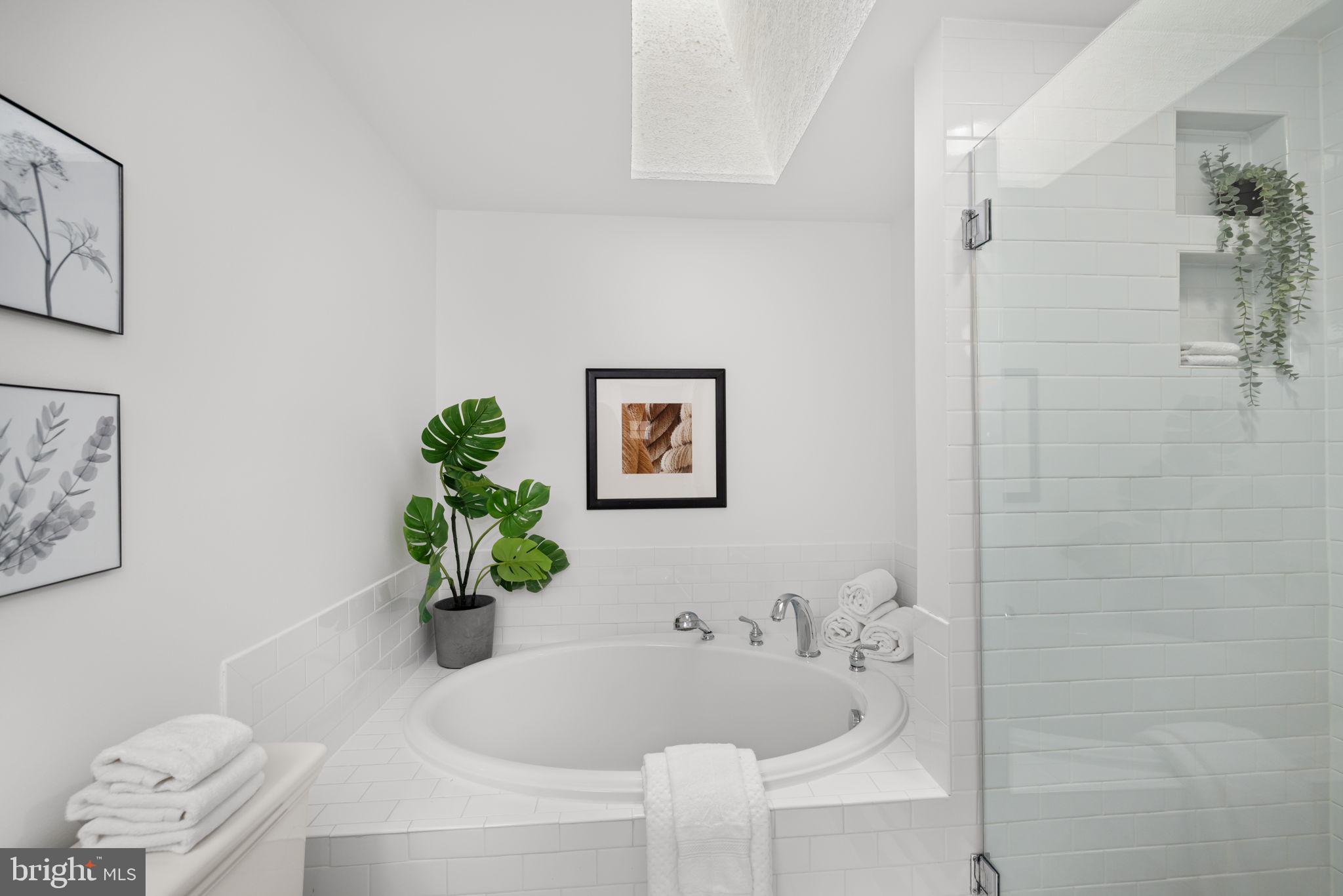 1509 Deer Point Way Reston, VA 20194 - Photo 23 of 50 Spacious Soaking Tub with Skylight Above