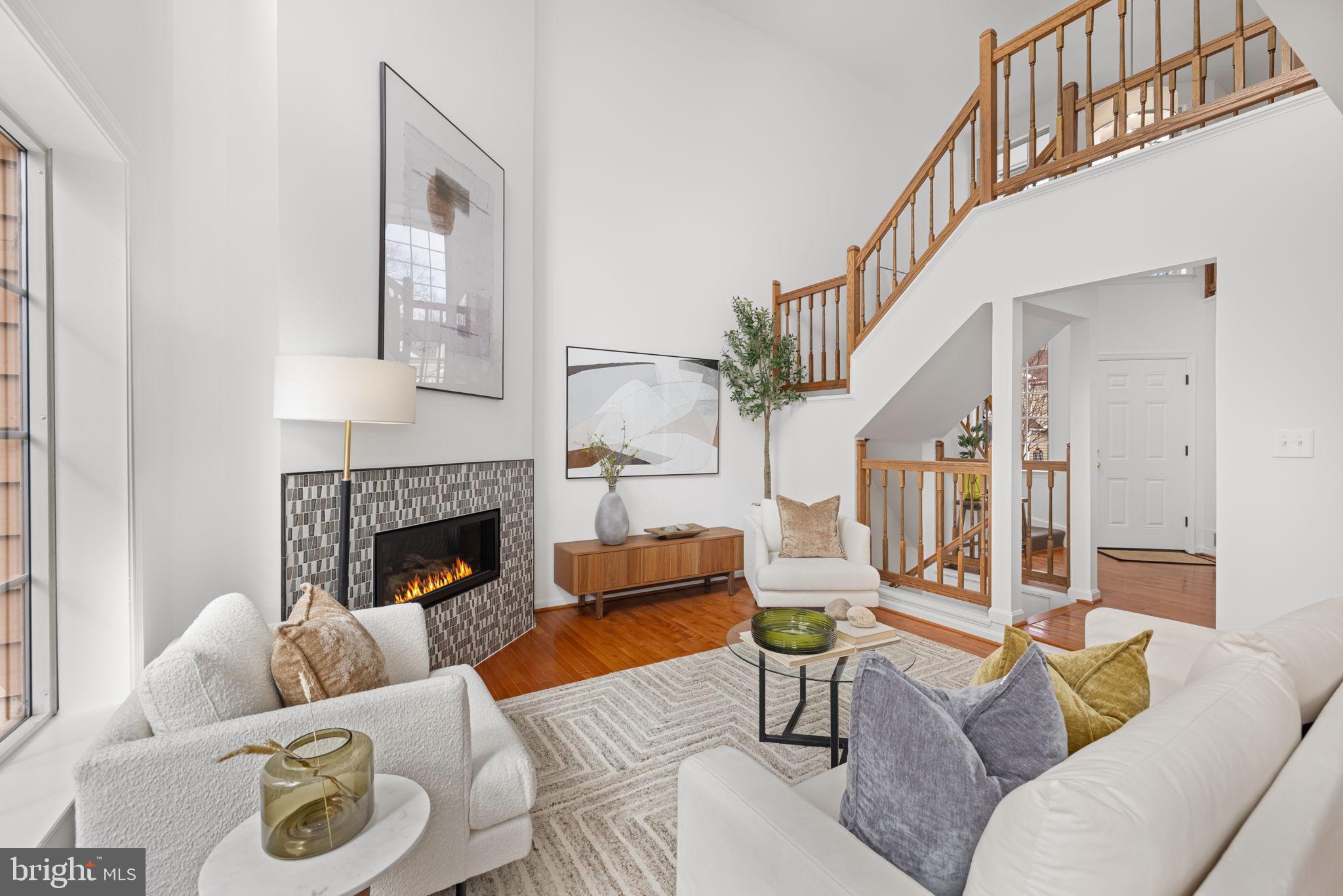 1509 Deer Point Way Reston, VA 20194 - Photo 4 of 50 Living Room with Open Staircase