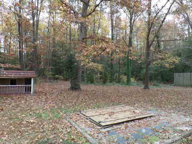 10649 Genlou Road Chesterfield, VA 23832 - Photo 18 of 18 a view of a backyard with large trees