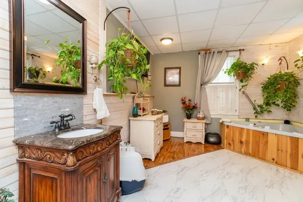 a very nice looking room with a large window