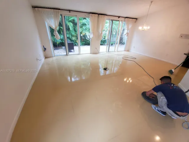 a view of a swimming pool with windows