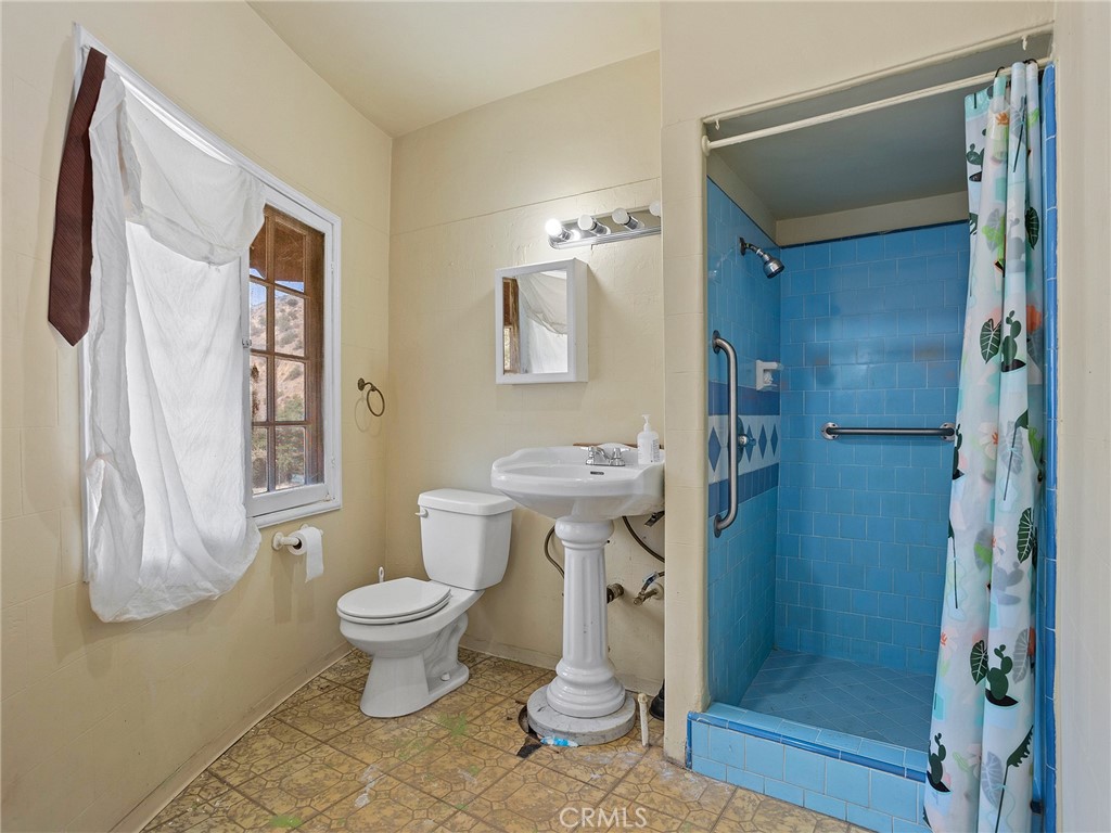 8618 La Tuna Canyon Road Sun Valley, CA 91352 - Photo 17 of 50 a bathroom with a toilet sink and shower