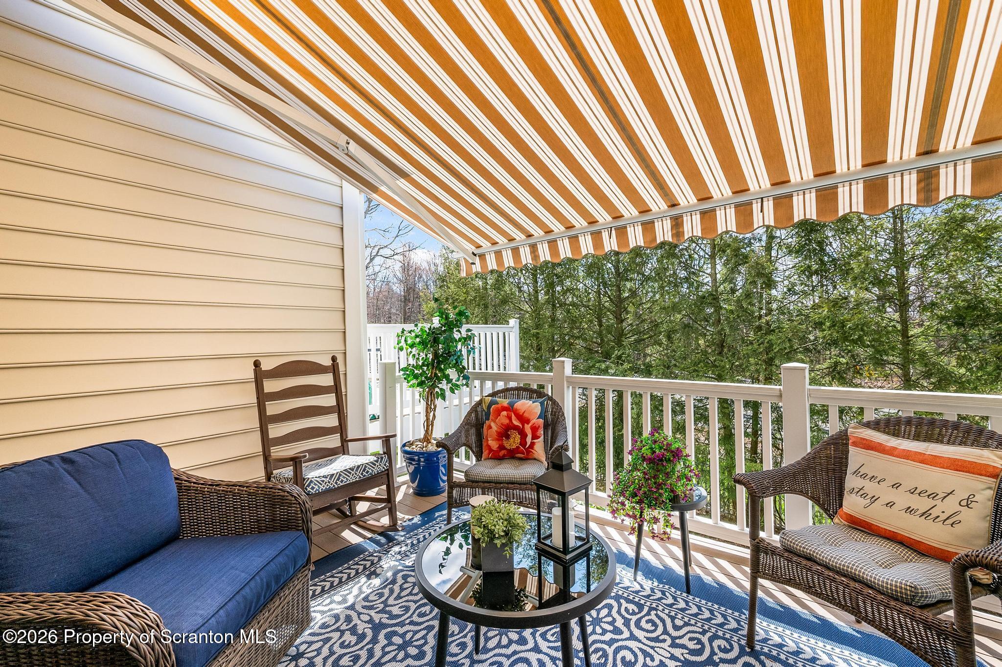 202 Thackeray Cl Moosic, PA 18507 - Photo 18 of 51 Deck with Retractable Awning