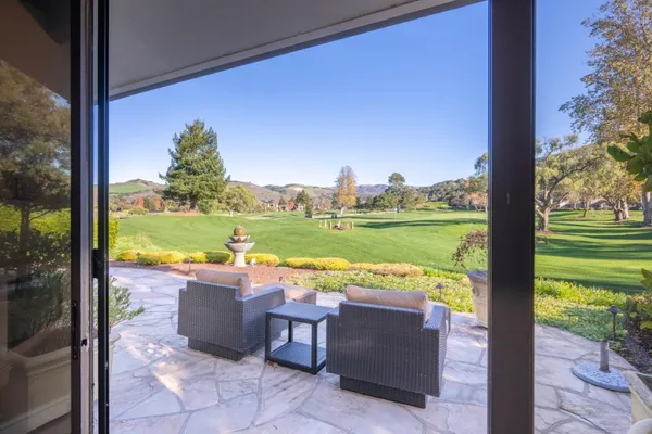 a view of a swimming pool and outdoor space