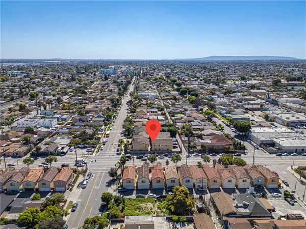 an aerial view of multiple house
