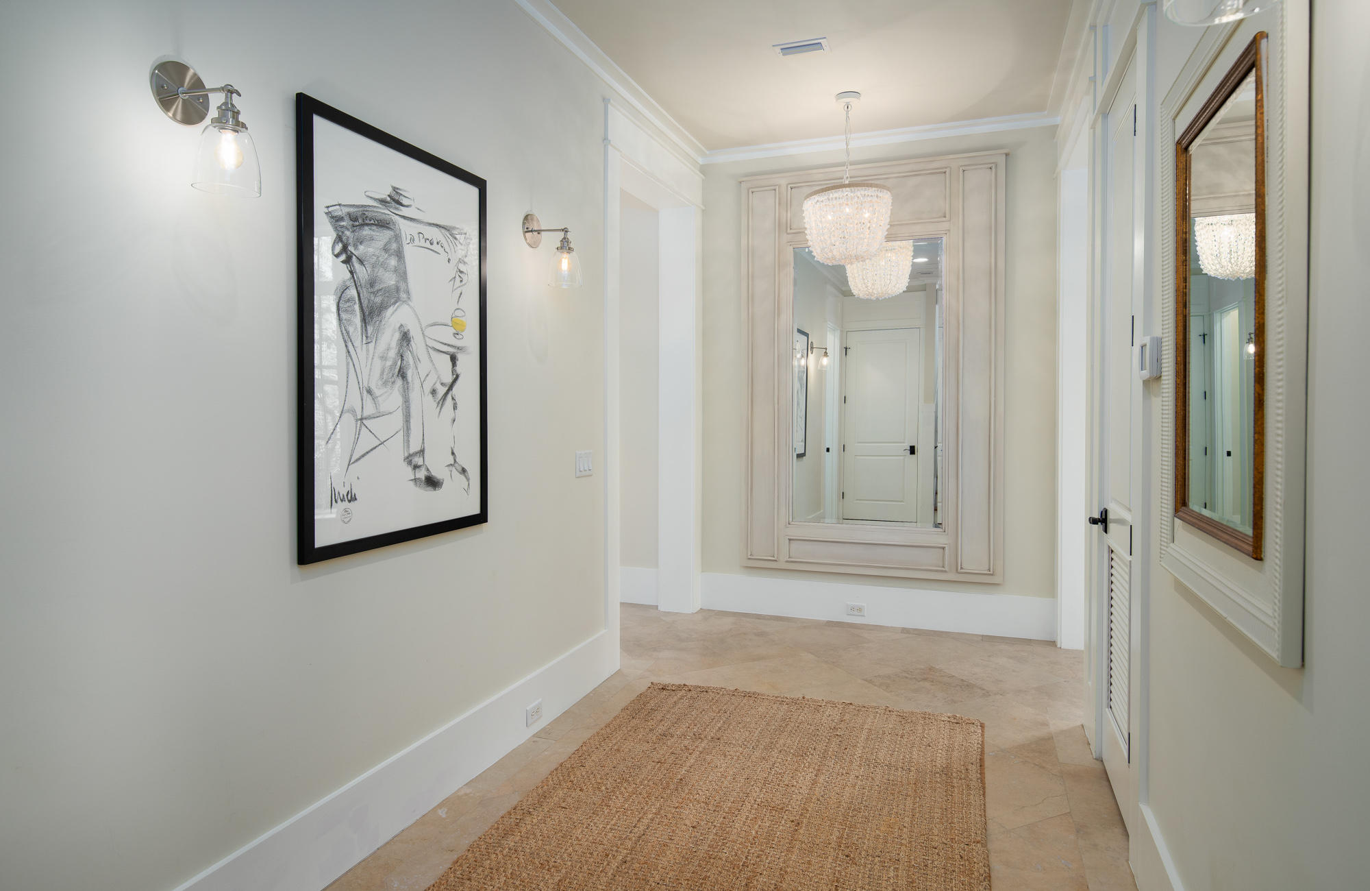 41 Beachcomber Lane Inlet Beach, FL 32461 - Photo 12 of 35 a view of a bathroom with wooden floor and mirror