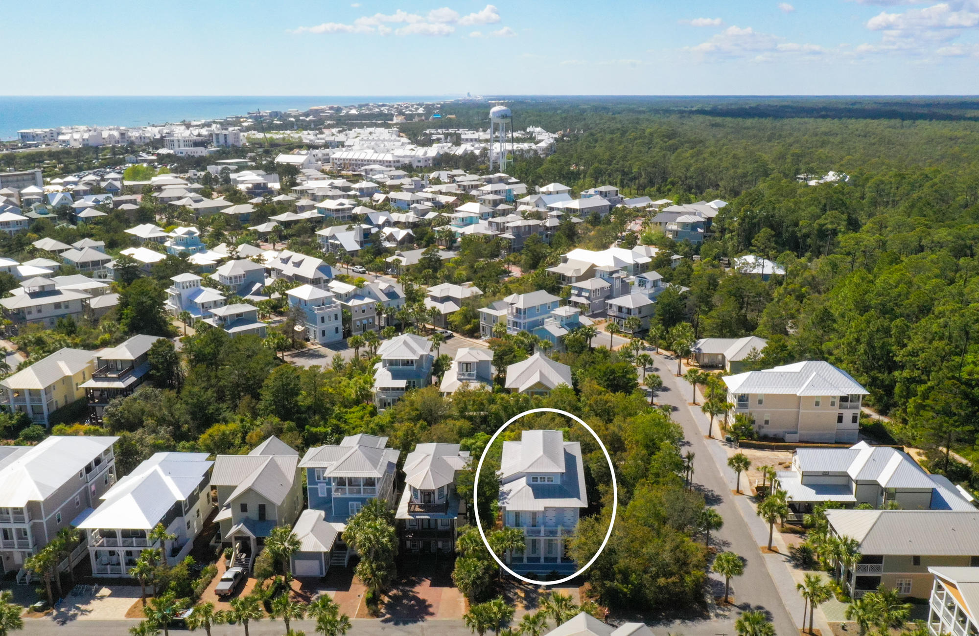 41 Beachcomber Lane Inlet Beach, FL 32461 - Photo 29 of 35 an aerial view of residential houses with outdoor space and swimming pool