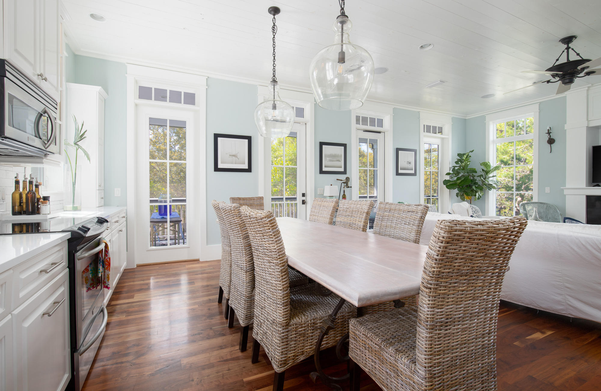 41 Beachcomber Lane Inlet Beach, FL 32461 - Photo 6 of 35 a living room with furniture wooden floor and a chandelier