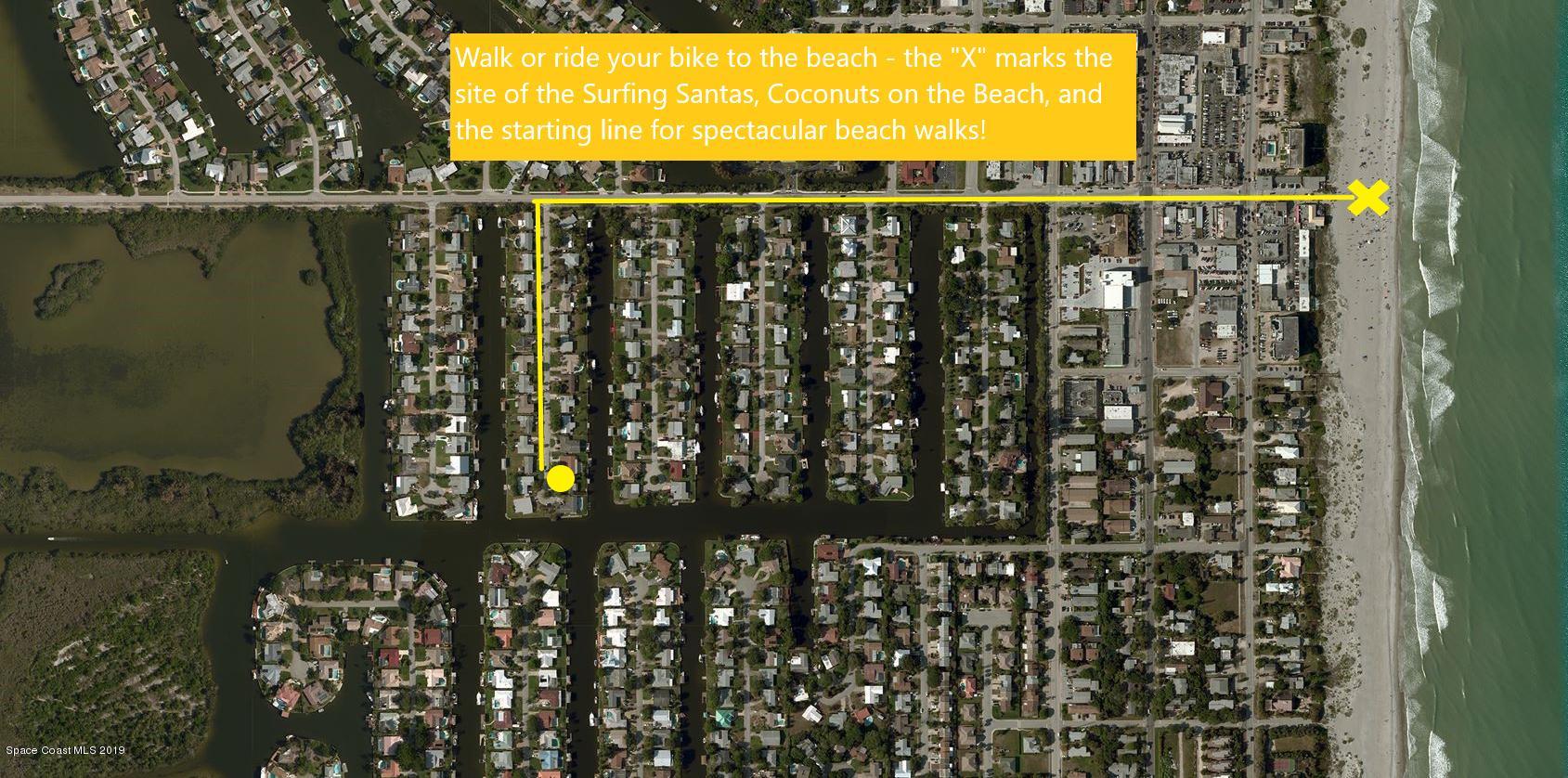127 Deleon Road Cocoa Beach, FL 32931 - Photo 3 of 31 Walk to the beach 2
