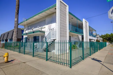 a view of a brick wall of a building