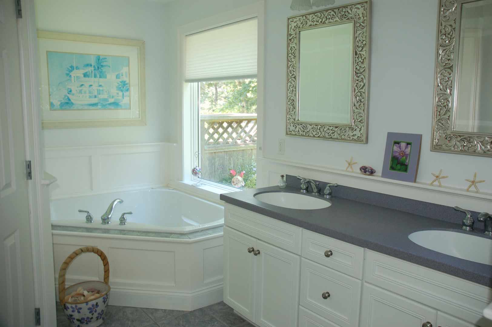 18 Dodgers Hole Road Edgartown, MA 02539 - Photo 42 of 72 Master Bathroom with Whirlpool, Double Vanity, Separate Shower