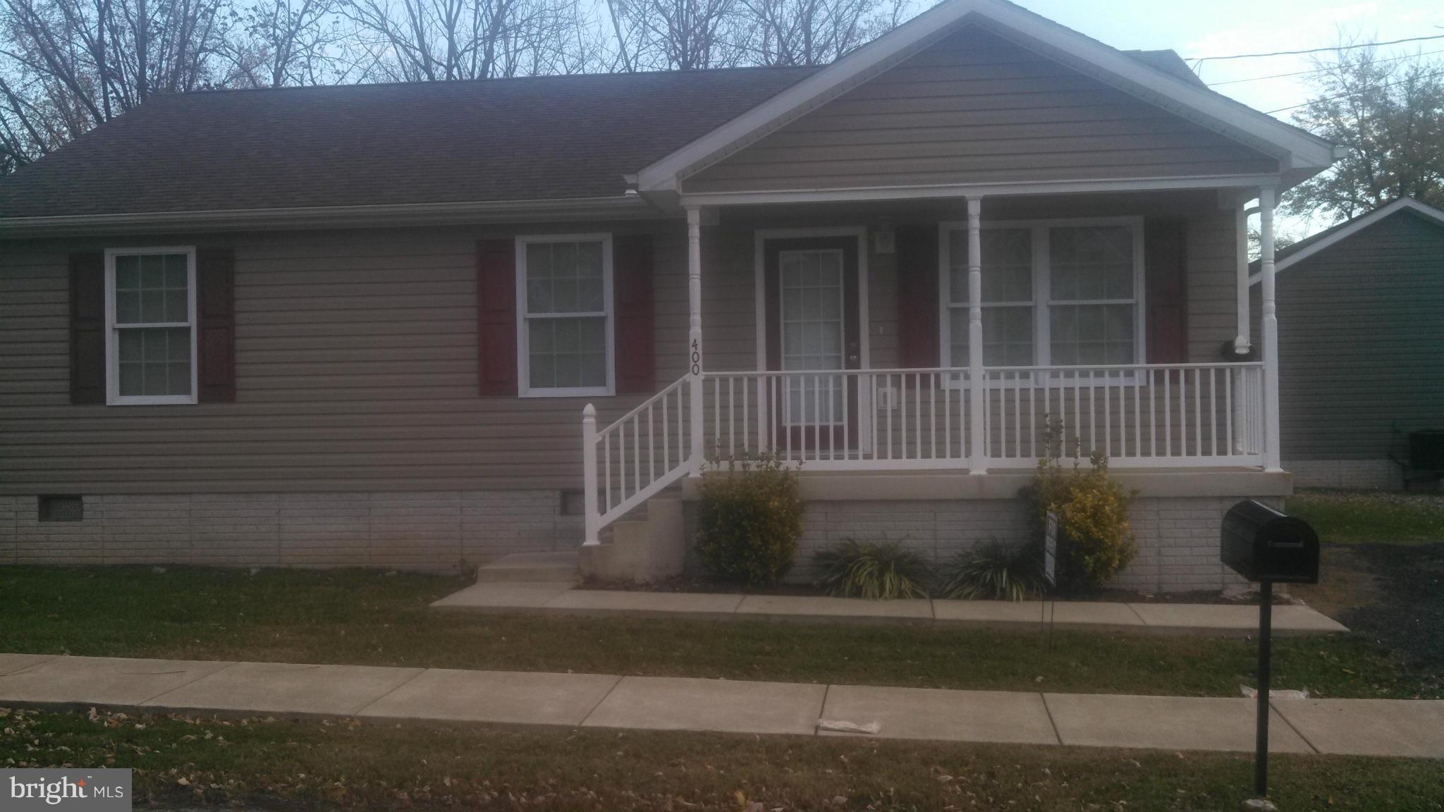 a front view of a house