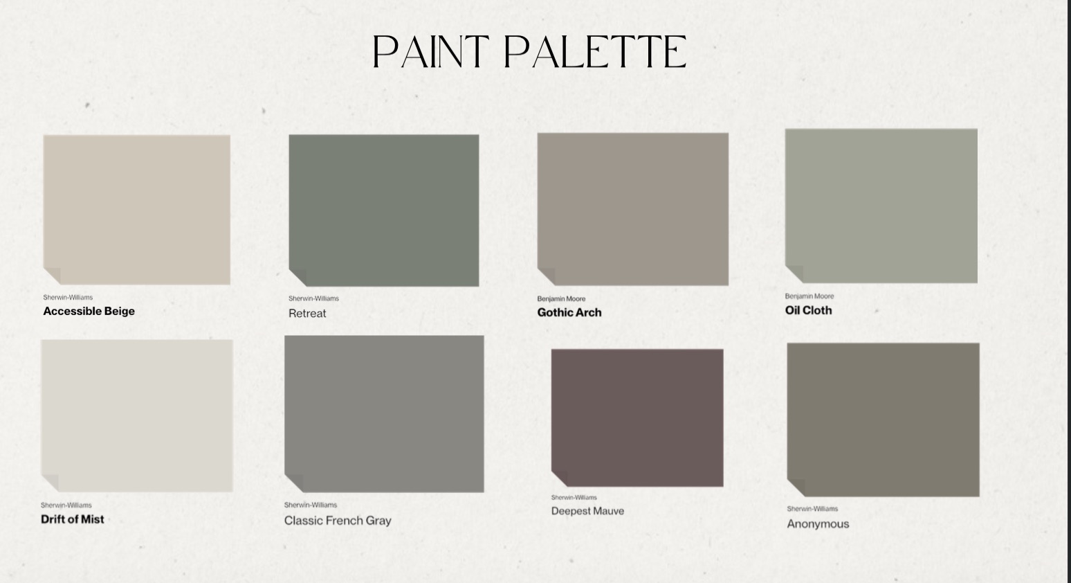 1309 Alguno Road, Unit 1 Austin, TX 78757 - Photo 14 of 33 Paint Palette. Presenting a selection of color options for property finishes