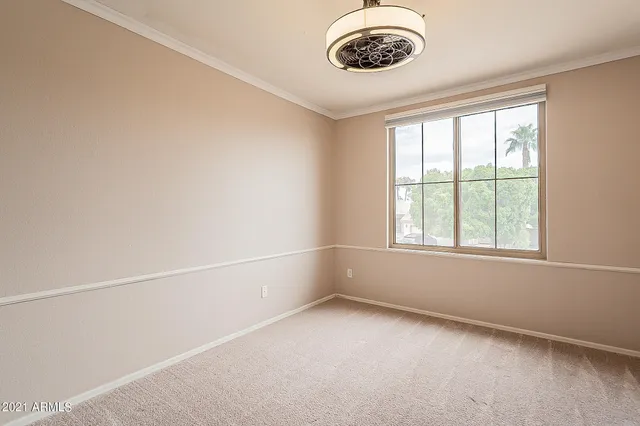 an empty room with a window