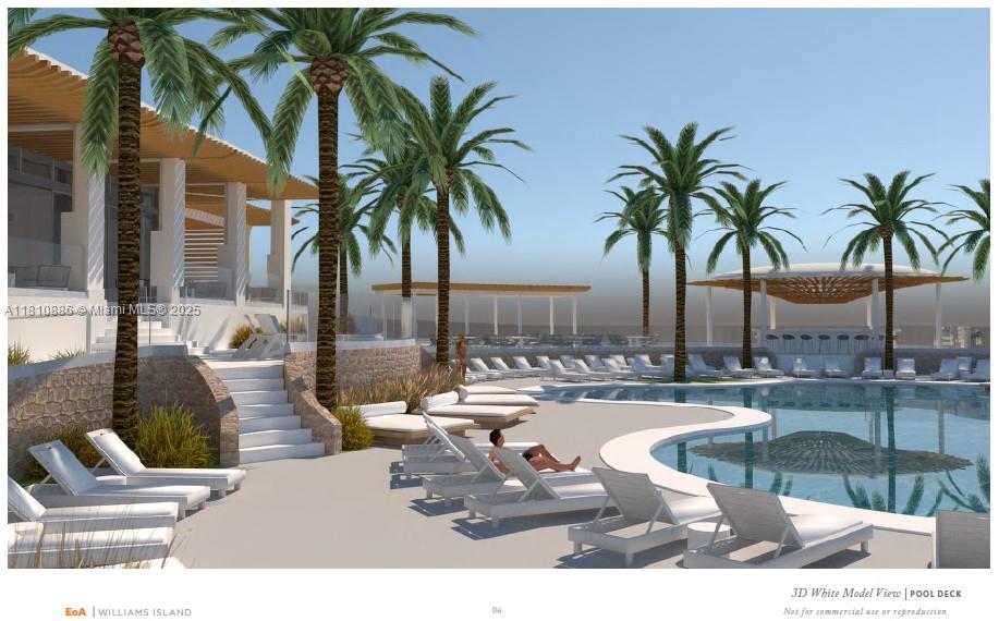 3900 Island Boulevard, Unit PH2 Aventura, FL 33160 - Photo 38 of 39 a view of a swimming pool with a lounge chair and palm trees