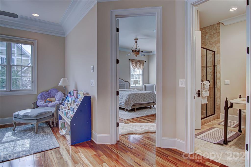 2105 South Wendover Road Charlotte, NC 28211 - Photo 30 of 46 a living room with furniture and a wooden floor