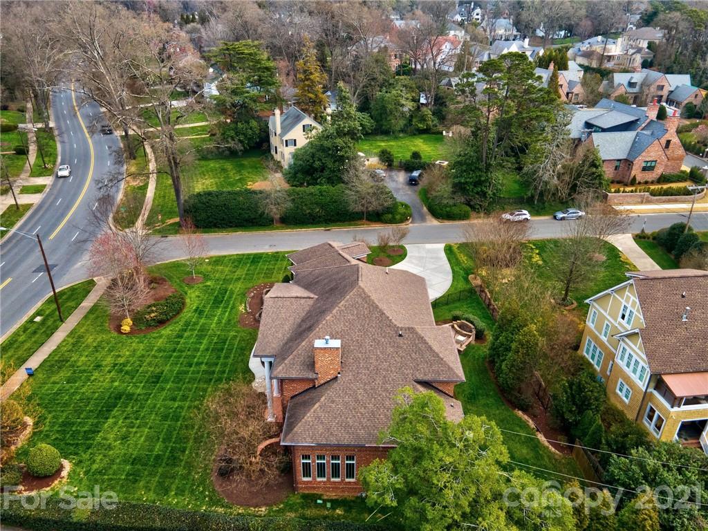 2105 South Wendover Road Charlotte, NC 28211 - Photo 42 of 46 an aerial view of a house with garden space and street view