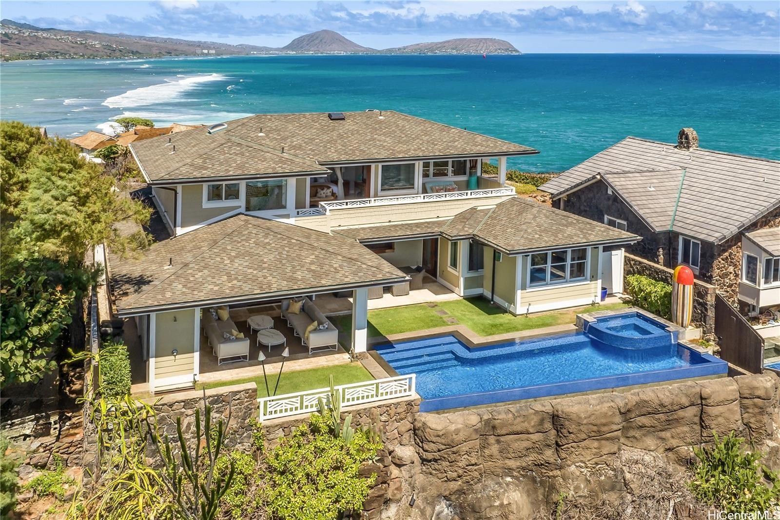 4125 Black Point Road Honolulu, HI 96816 - Photo 4 of 25 an aerial view of a house with swimming pool
