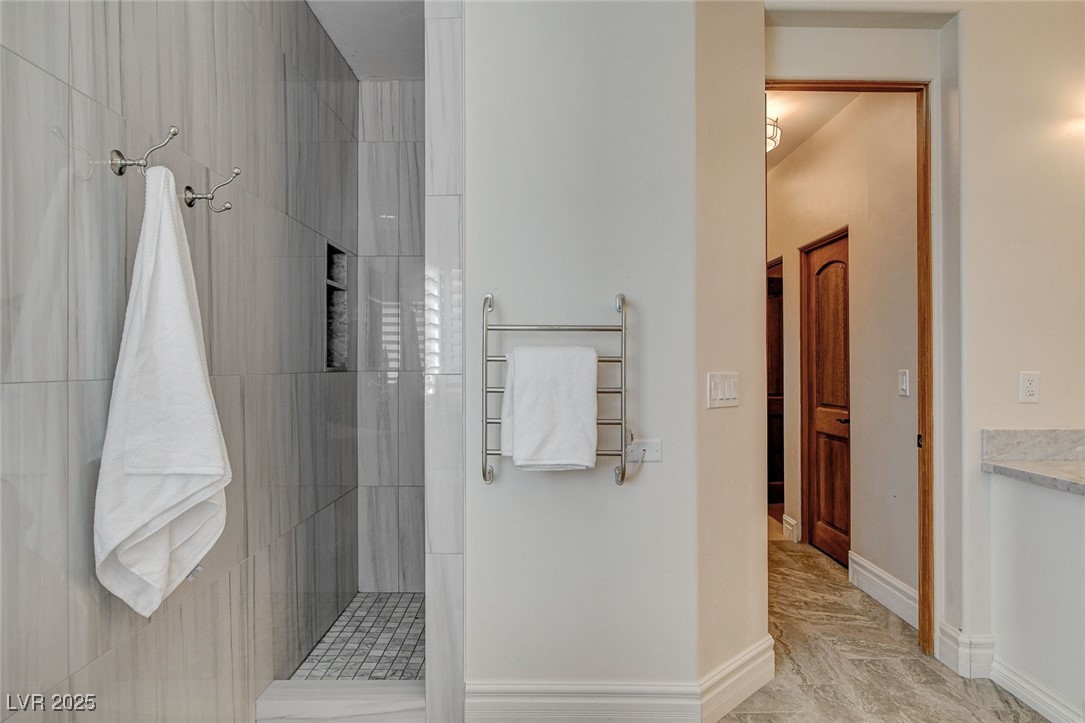 1182 Thomas Bay Circle Logandale, NV 89021 - Photo 74 of 98 Recently updated full bath with a walk in shower and vanity