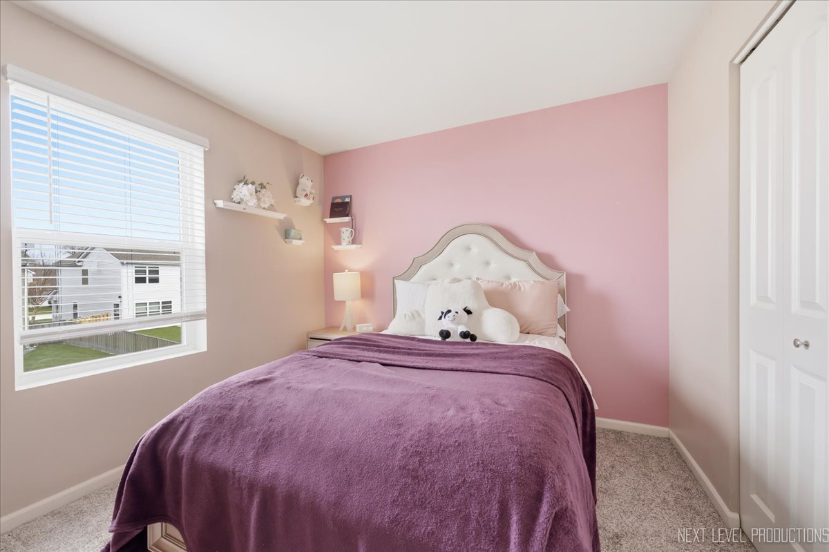 270 Norfolk Lane Pingree Grove, IL 60140 - Photo 20 of 25 a bed sitting in a bedroom next to a window