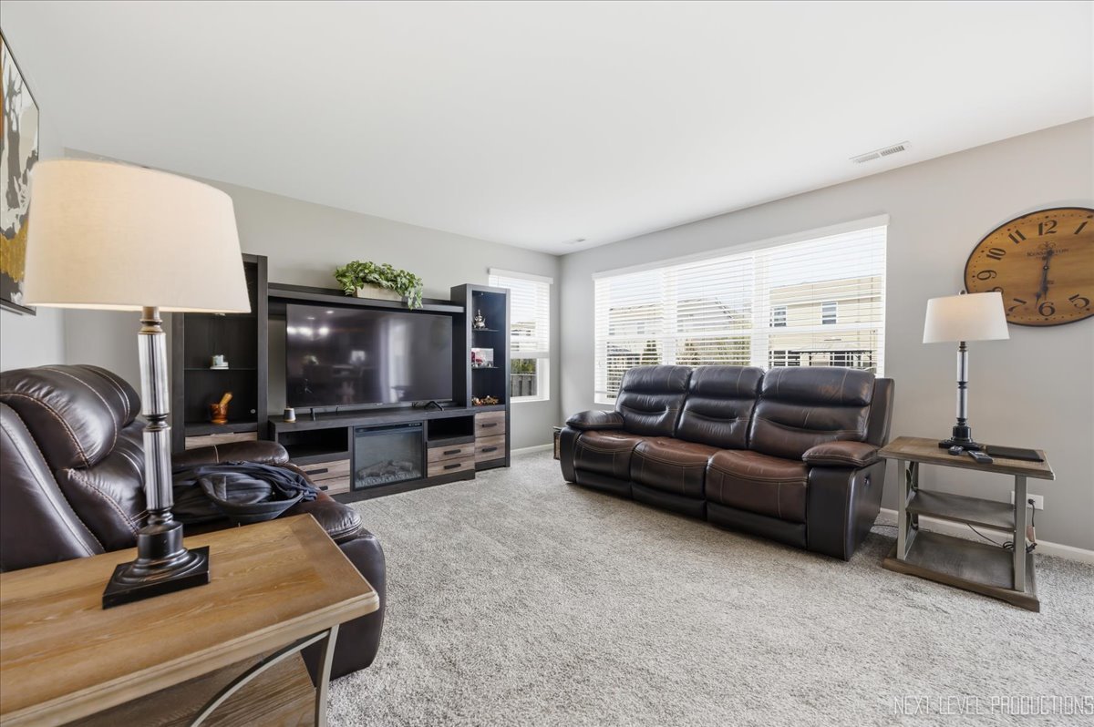 270 Norfolk Lane Pingree Grove, IL 60140 - Photo 6 of 25 a living room with furniture and a flat screen tv