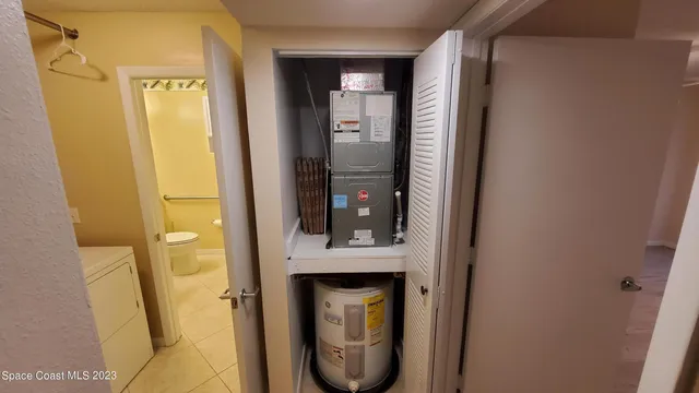 a bathroom with a mirror