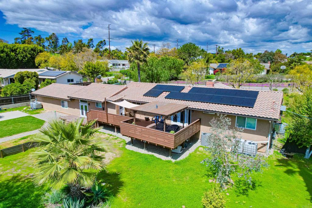 1321 Friends Way Fallbrook, CA 92028 - Photo 59 of 71 an aerial view of a house with swimming pool garden and lake view