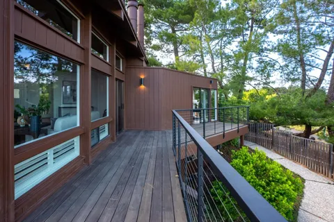 a view of an outdoor space with furniture