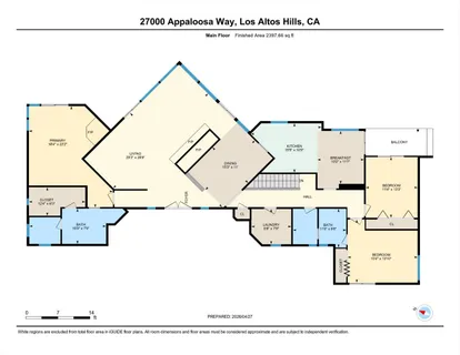 $5,098,000 | 27000 Appaloosa Way, Los Altos Hills, CA 94022