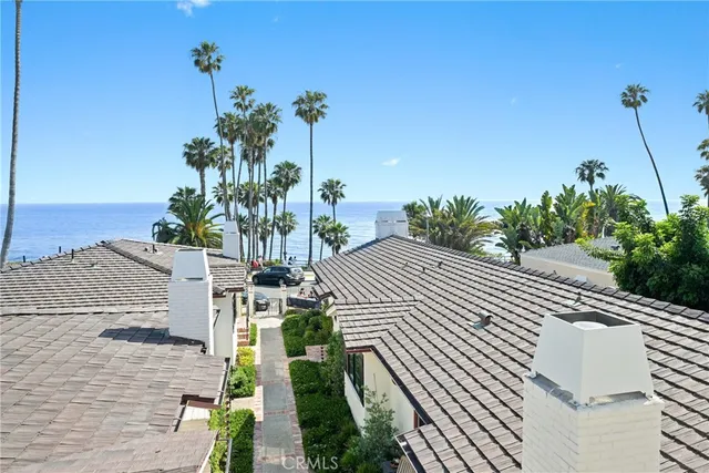 a view of a terrace with a garden