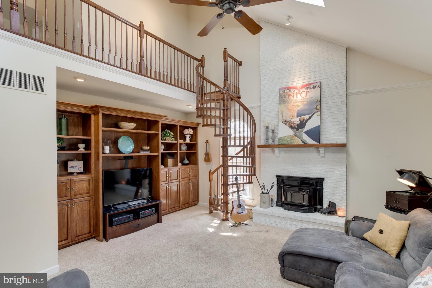 8 Grace Ridge Court Monkton, MD 21111 - Photo 19 of 79 family rm-solid oak built-in & wood burning stove