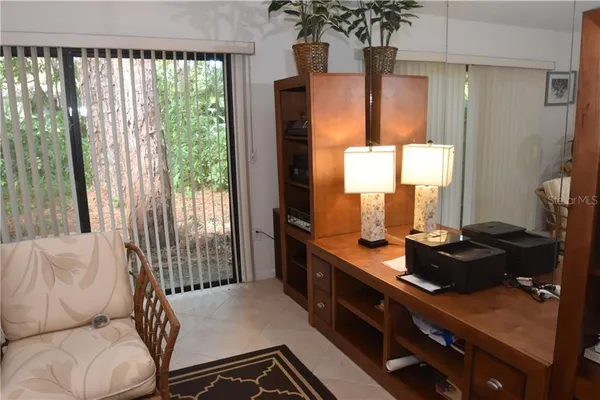 a room with furniture and a window