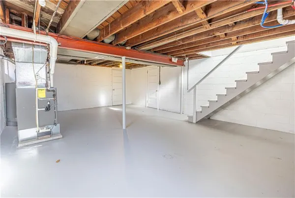 a view of a balcony with wooden floor