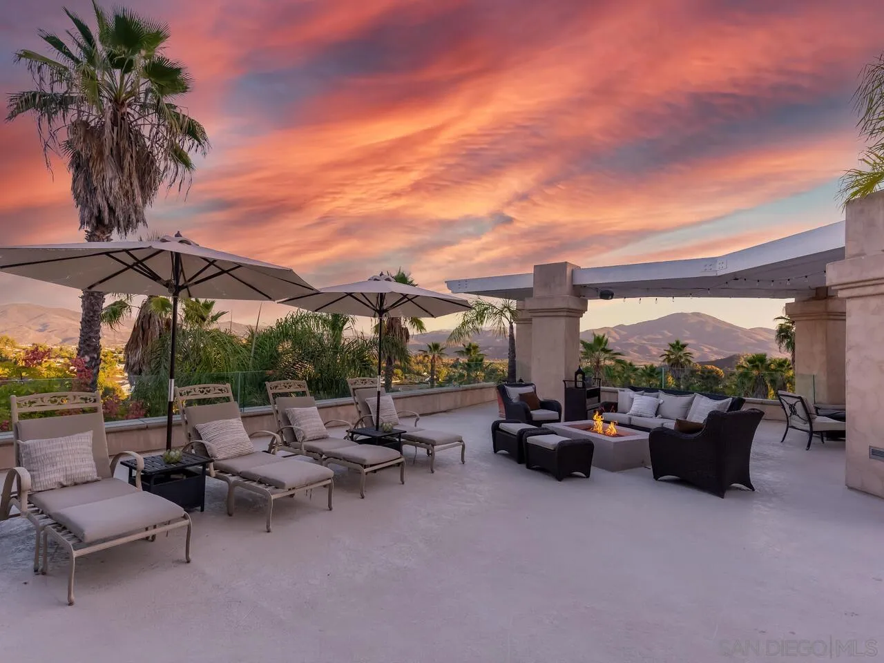 11630 Shadowglen Road El Cajon, CA 92020 - Photo 25 of 64 a view of a patio with couches and potted plants
