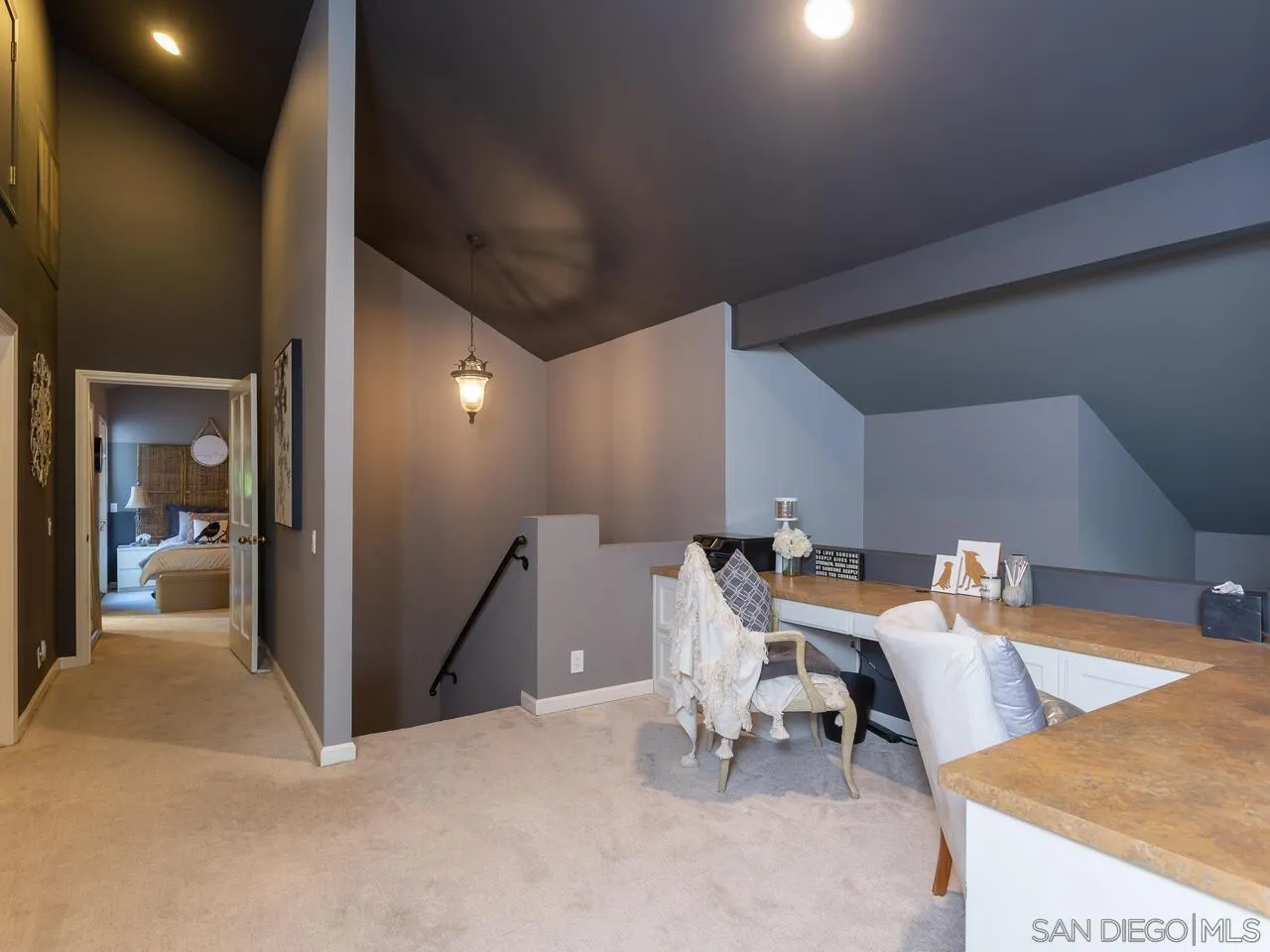 11630 Shadowglen Road El Cajon, CA 92020 - Photo 42 of 64 a workspace with furniture and a ceiling fan