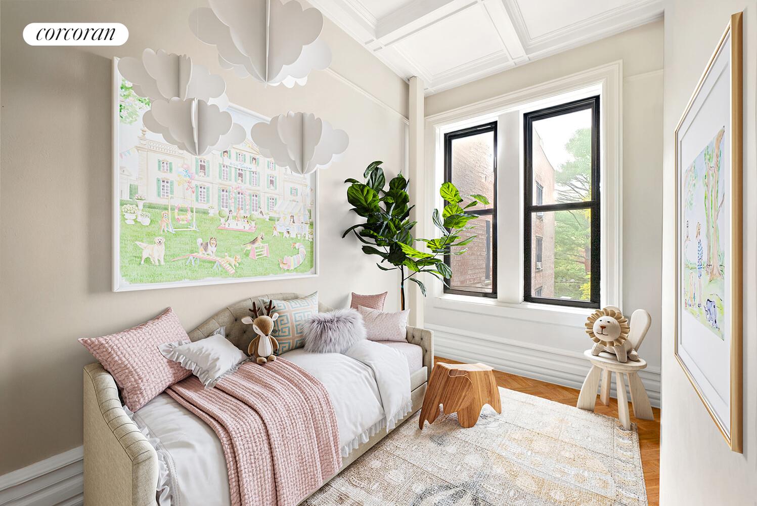 147 Prospect Park Southwest, Unit 11 Brooklyn, NY 11218 - Photo 7 of 9 a bedroom with a bed and a large window