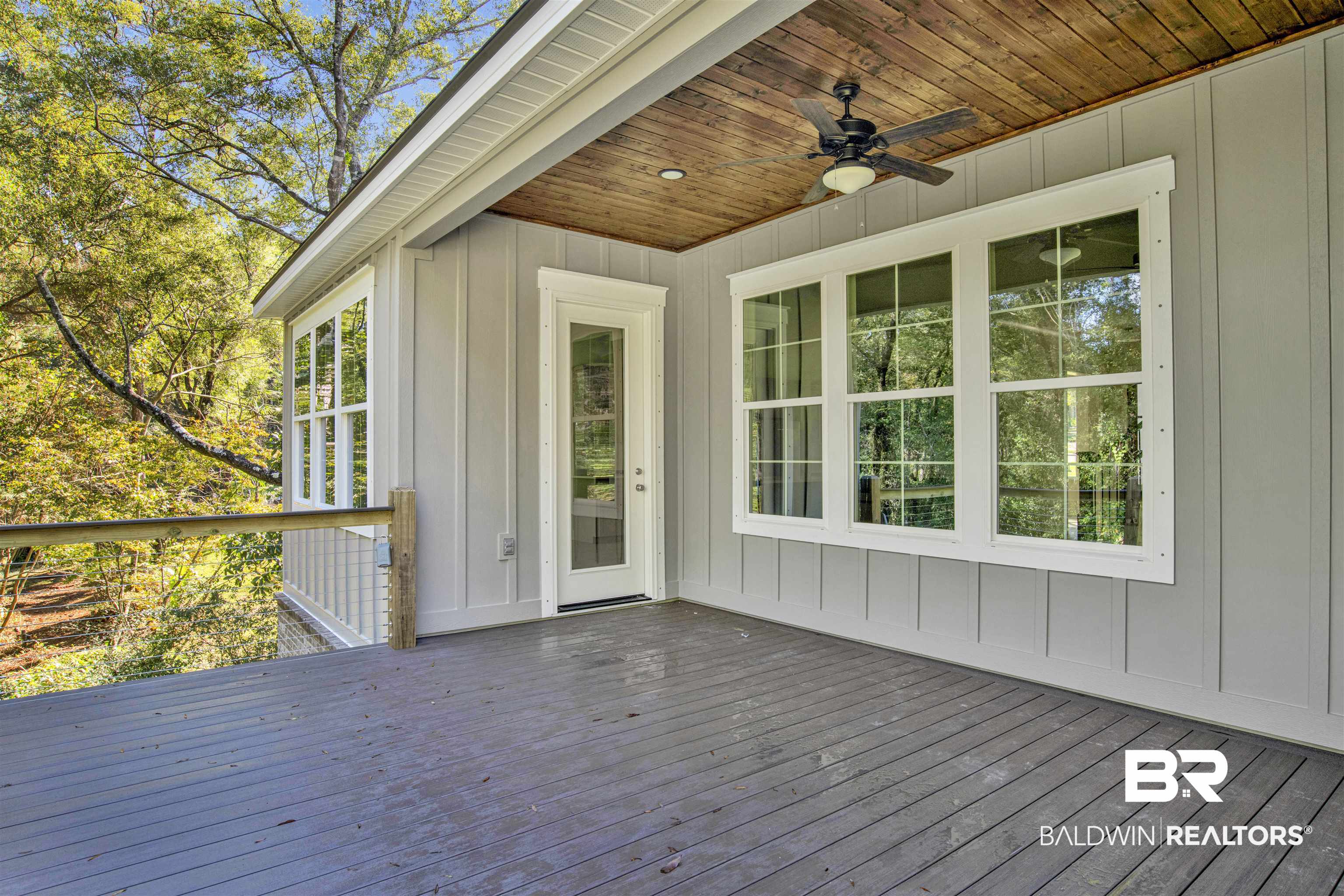5 Long Leaf Circle Fairhope, AL 36532 - Photo 37 of 44 Wooden terrace with ceiling fan