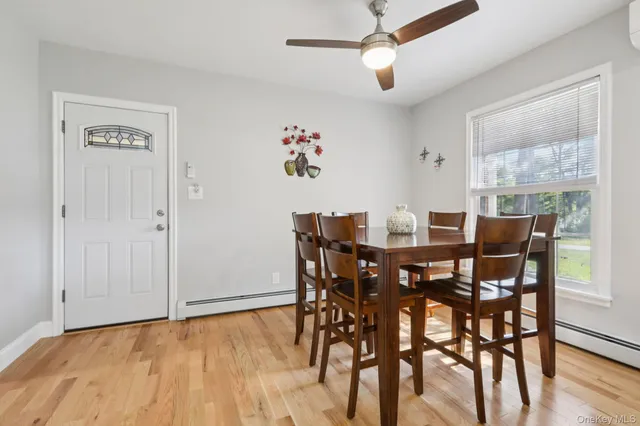 a living room with a fireplace