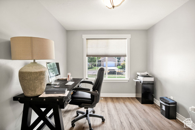 2280 South 450 West Perry, UT 84302 - Photo 14 of 38 Home office featuring light wood finished floors and baseboards