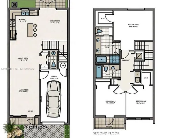 a picture of a door with a bench