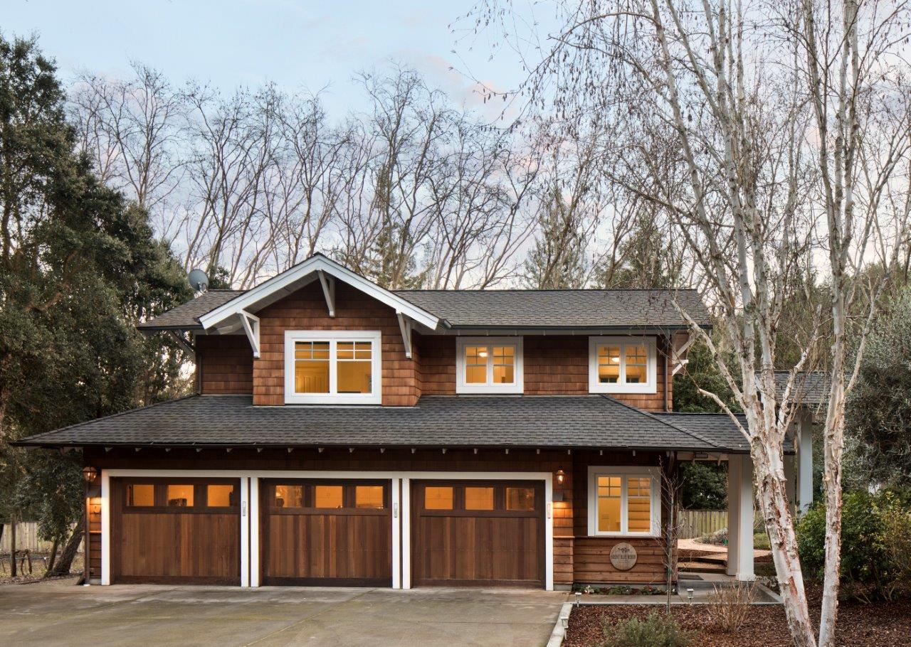 100 Phillip Road Woodside, CA 94062 - Photo 18 of 19 a front view of a house with yard and trees
