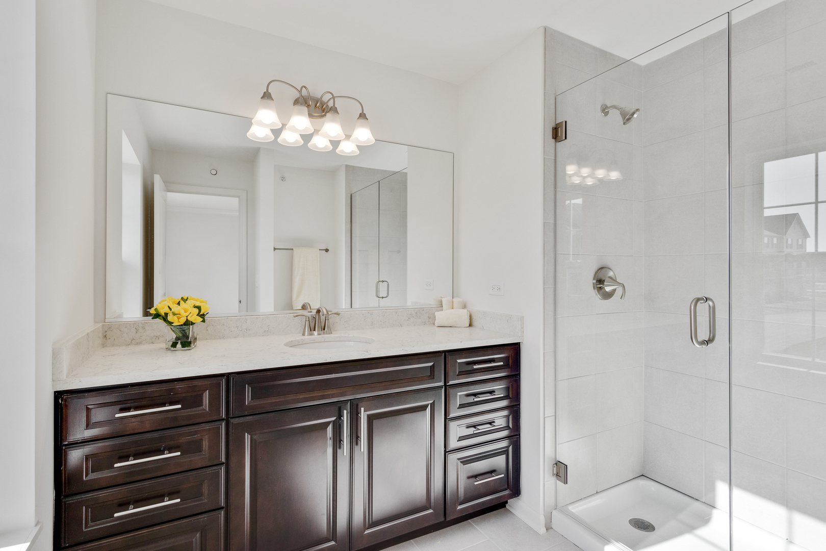 2065 Stuttle Road Batavia, IL 60510 - Photo 18 of 23 a bathroom with a sink double vanity and a shower