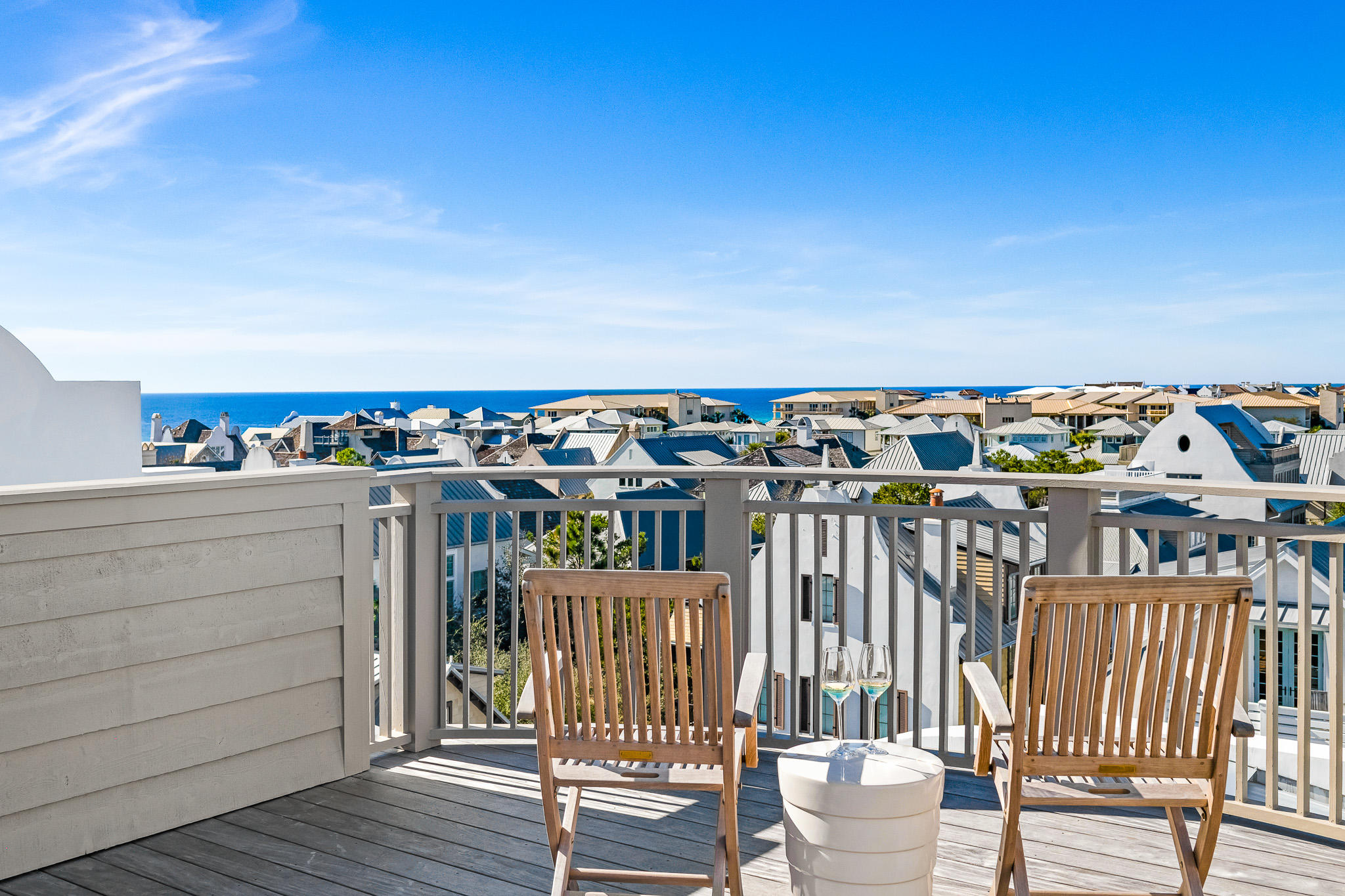 16 South Barrett Square, Unit 4 Inlet Beach, FL 32461 - Photo 93 of 98 a view of a balcony with an outdoor seating